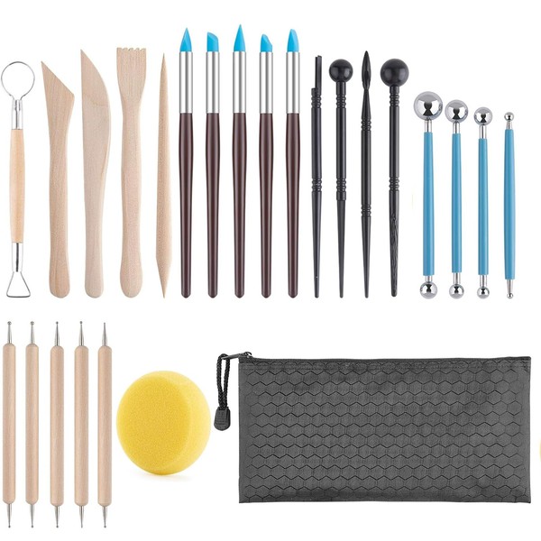 Tsathoggua 25-Piece Pottery Tool, Polymer Clay Tools Set, Clay Modelling