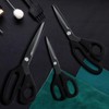 All Purpose 3 Pack Black Professional Tailor Scissors Heavy Duty,