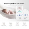 Fockety Audio-Baby-Audiomonitor, Digitaler Kinder Audiomonitor mit Nachtlicht, 2-Wege-Gespräch 2,4 GHz