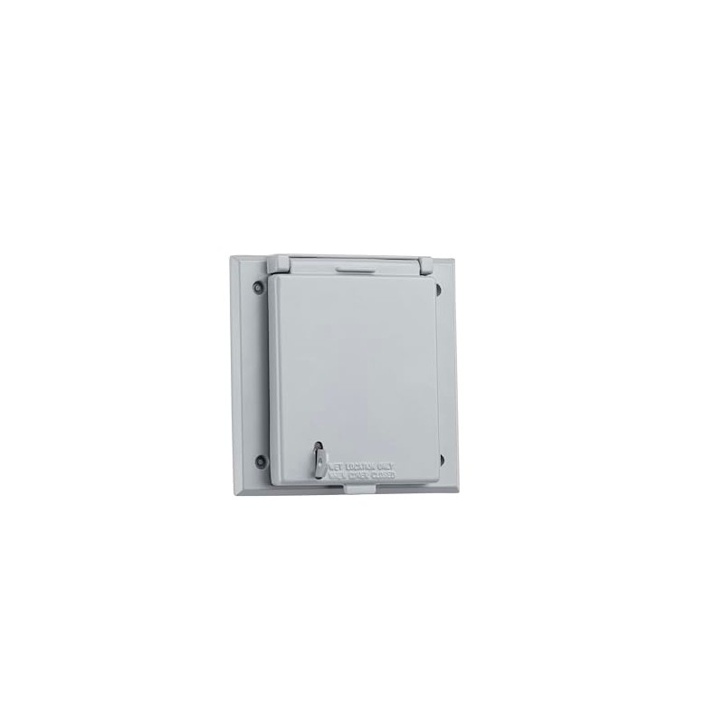 Sealproof Weatherproof 40/50 AMP Outlet Cover, 2-1/8” Diameter Outlet, Metallic