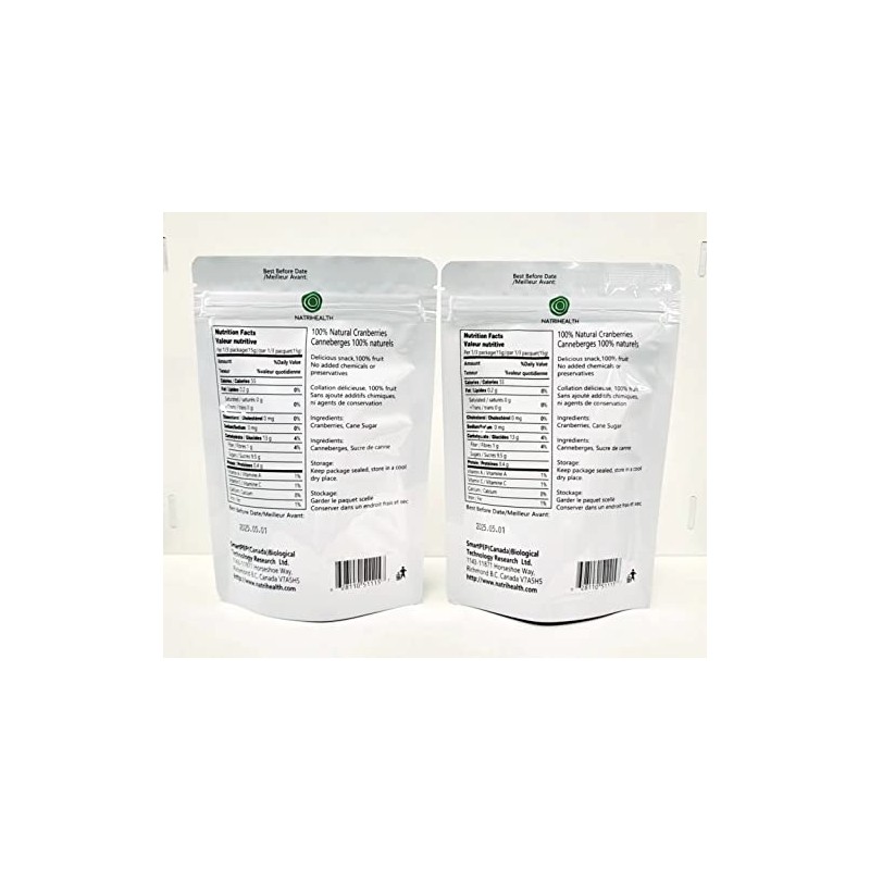 100% Canada Cranberries - Natrihealth Freeze Dried Cranberries 2x30g