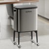 MRBIN Metal Kitchen Trash Can with Wheel Legs, 36L /