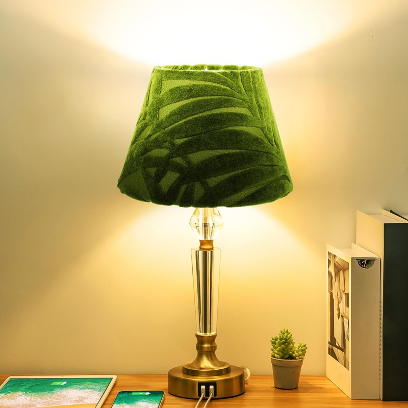 Ciieeo Fabric Lampshade Royal Style Table and Floor Light Lamp