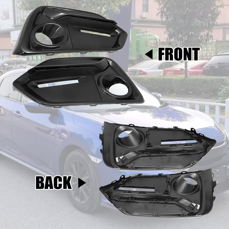 FZJDSD 1Pc Fog Light Cover Set Compatible with Honda Civic