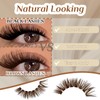 SLSXNL Brown Lash Clusters Wispy Natural False Eyelashes C Curl
