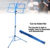 Small Music Stand Metal Portable Shelf Easy Assemble Lift Fold