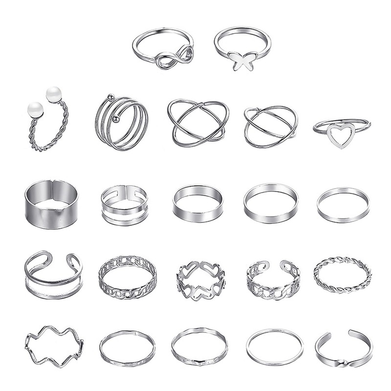 TYGFRT 22 Adjustable Rings, 1 Storage Bag, Ladies Thumb Ring,