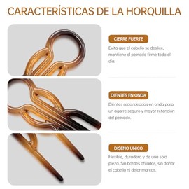 Mythya Broches para el Cabello, Pinzas de Doble Agarre 20 Piezas