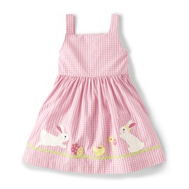 Gymboree,Girls,and Toddler Embroidered Sleeveless Dress,3,Pink Bunnies