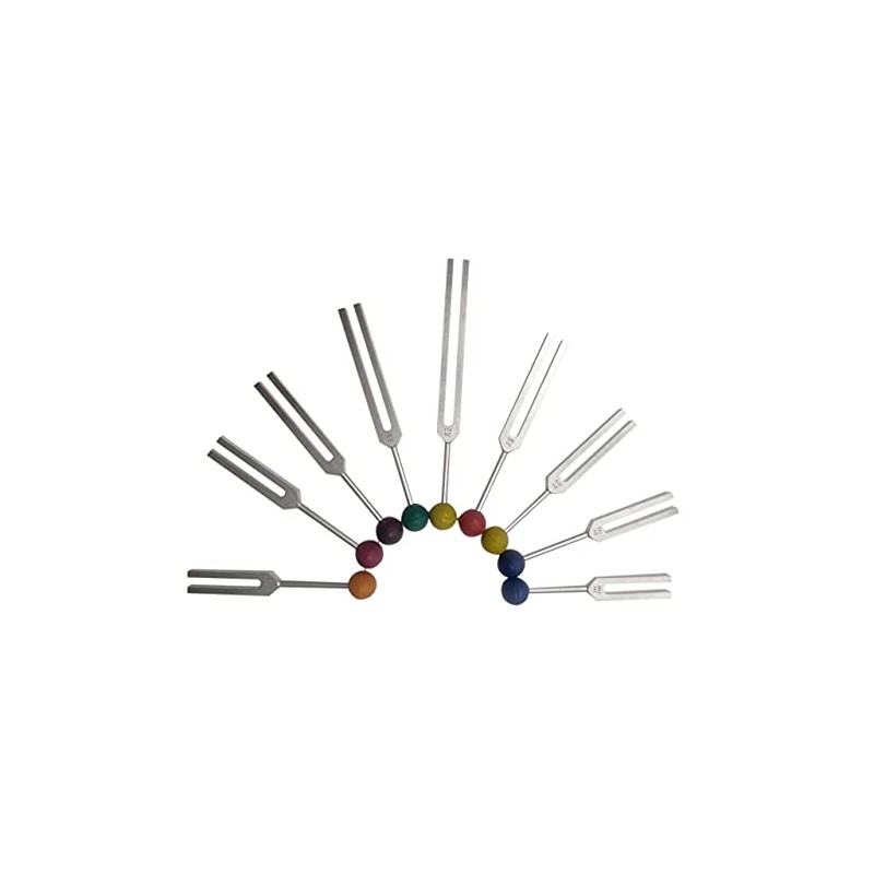 Solfeggio Tuning Forks Set of 9 Forks with Activator and