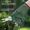 HANDLANDY Men Leather Gardening Gloves, Utility Work Gloves for Garden
