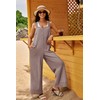 Panadila Womens Waffle Knit Jumpsuit Casual Wide Leg Jumpsuits Oversized
