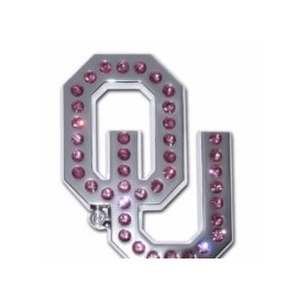 Elektroplate University of Oklahoma (OU with Pink Austrian Crystals) Emblem