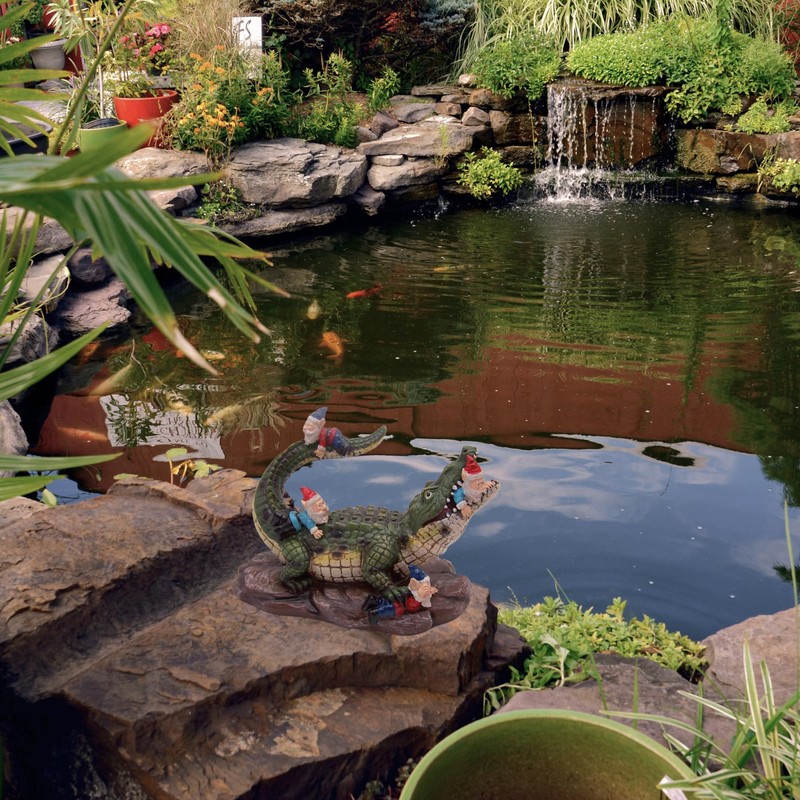 Wowser Gator Gnome: Whimsical Garden Figurine - Unique Home &