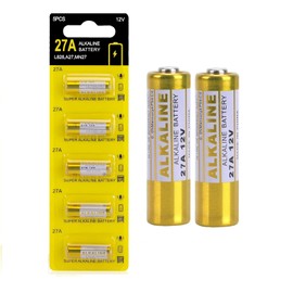 27A 12V Alkaline Battery, 27A Battery 5 Pack, 23AE MN27 27A 12v Battery, A27 27A 12V Battery for Remote and Doorbells