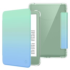 Fintie Case for 6 Inch Kindle (11th Generation) - 2024/2022, Clear Soft TPU Protective Case with Auto Sleep/Wake for 6 Inch Kindle Basic 2024, Sea Ombre