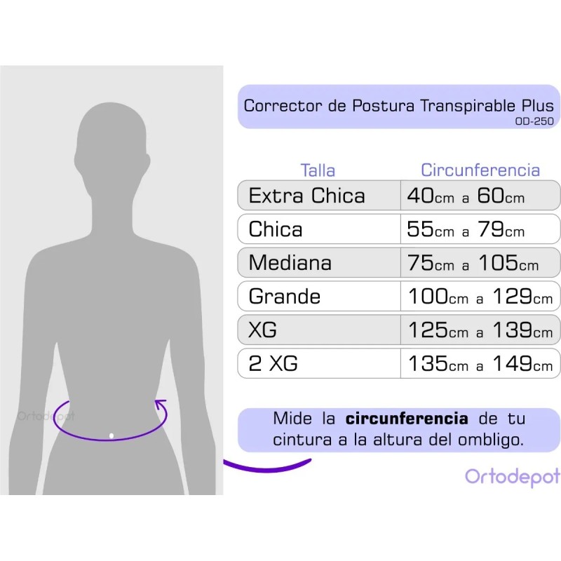 Corrector De Postura Transpirable Plus -
