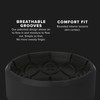 Groove Life Zeus Edge Midnight Black Silicone Ring Breathable Rubber