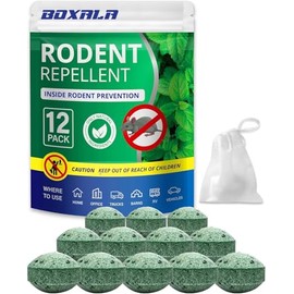 Mouse Repellent Balls: Rodent Repellent Balls - Mouse Repellent with Peppermint Oil - Natural Deterrent for Kitchen Warehouse Car - Mice Repellent for Indoor and Outdoor - Safe for Pets Family - 12P