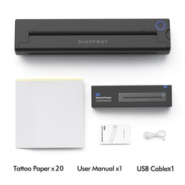 【SHARPWAY】Wireless Tattoo Stencil Printer, Thermal Tattoo Printer Machine Support Tattoo Paper, Tattoo Printer Gifts for Tattoo Artists, Compatible with Phone & PC