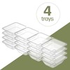 Plasticpro 4 Sectional Rectangle Plastic Disposable Serving Tray/Platter 5 X