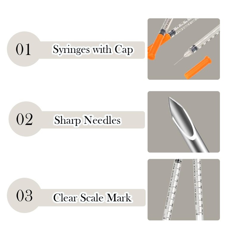 Dispensing Measuring Tool Individually Wrapped 1ML Plastic Syringe Disposable Scientific
