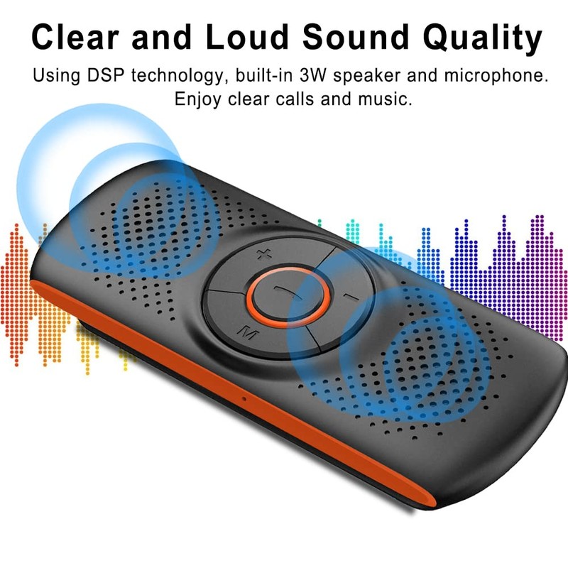 SKYBESS Car Bluetooth Speaker for Cellphone, Portable Bluetooth Handsfree Car