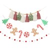 Christmas Tassel Garland Banner with Red and White Pom Pom