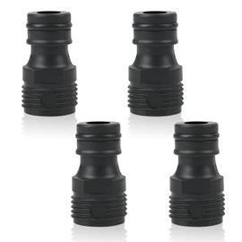 4Pcs Garden Hose Connectors | Round ø 20mm Male Hose Connector and Fitting | Male Hose Pipe Connector Threaded Tap Connector for Hose Pipe