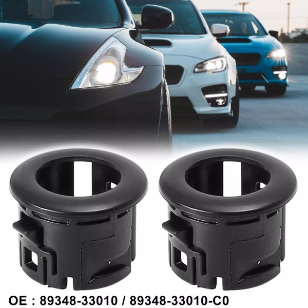 Carpopart 2pcs 89348-33010 Black Bumper PDC Parking Sensor Retainer for