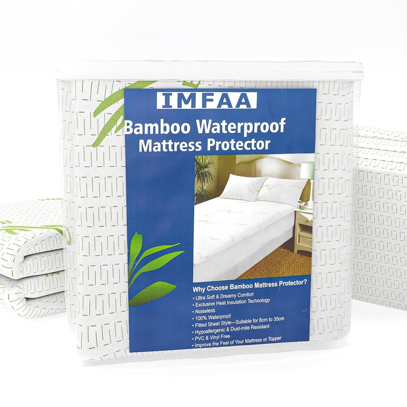 IMFAA BAMBOO Water Proof Mattress Protector Topper cover Extra Deep