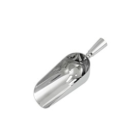 Crafthouse por Fortessa Professional Metal Barware/Bar Herramientas por Charles Joly, acero inoxidable Ice Scoop con agujeros de drenaje, Cuchara para helados, Plateado, 20.3 cm, 1