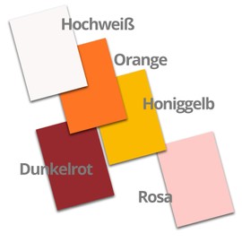 50 DIN A4 Paper Sheets Colour Mix Package 1 - Plano Sheet - 10 Colours - 240 g/m² - 21 x 29.7 cm - Craft Sheet Clay Paper Photo Card Craft Paper Clay Card - FarbenFroh