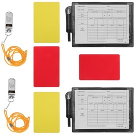 Kit De ÁRbitro De FúTbol con Tarjetas Roja Y Amarilla, Silbato De Metal, Libreta Y LáPiz, Ideal para Entrenamientos Y Partidos