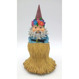 Travelocity New Old Stock 9" Resin Travelocity Roaming Gnome Hawaiian Garden Figure 2007