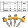 Gasea 4pcs 1/4" Shank Round Over Router Bits Corner Rounding