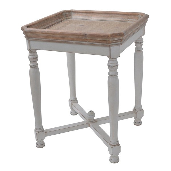 A&B Home End Table Sofa Side Table with Square Tray