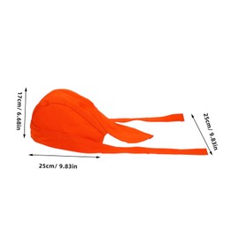 SHINEOFI Sweat Absorbing Skull Cap for Construction Workers Lightweight Breathable Mesh Hat with Back Tie for Comfortable Fit Gardening and Welding Gear Orange