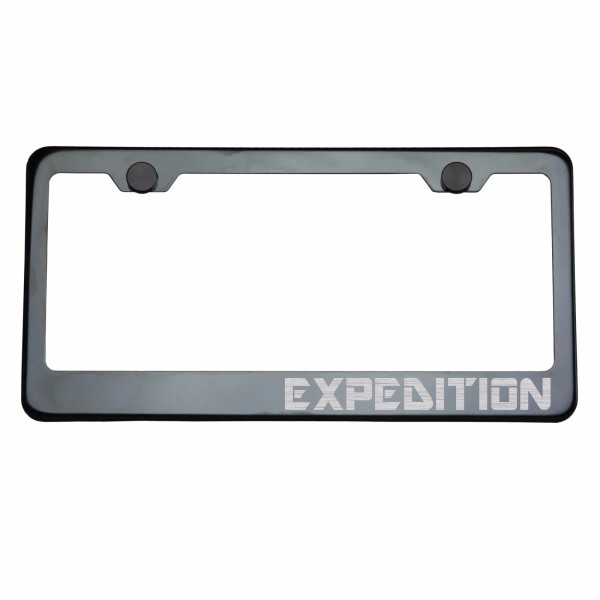KA Titanium Gun Metal License Plate Frame EXPEDITION Laser Etched