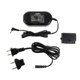 HQRP Kit adaptador de corriente alterna compatible con Canon ACK-E10 ACKE10 EOS T3 T5 T6 T7 T100, 1200D 1100D 1300D 1500D 2000D 4000D Kiss X50 Cámara digital Plus adaptador de enchufe euro