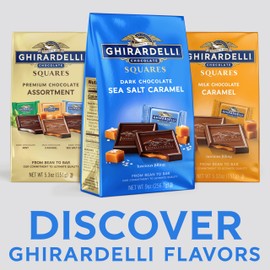 GHIRARDELLI Dark Chocolate Sea Salt Caramel Squares, 15.9 oz Bag