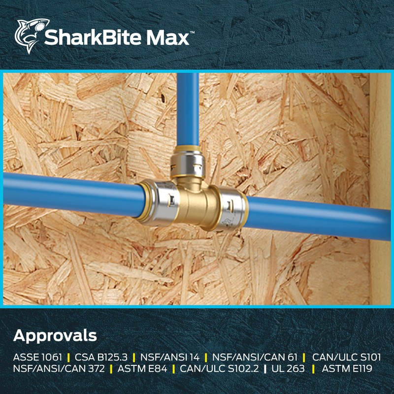 SharkBite Max 1 Inch x 1 Inch x 3/4 Inch