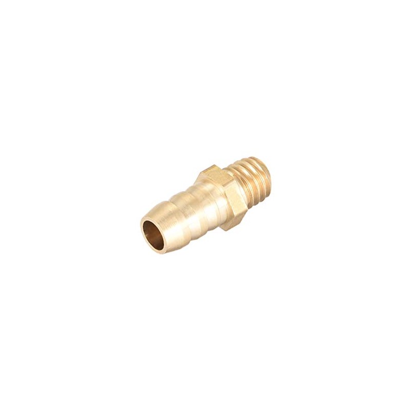 sourcing map Brass Metric Barb Connector Hose Nozzle 6mm x