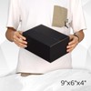 Medium Shipping Boxes, 9x6x4 Inch Black Cardboard Boxes, Pack of