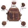 Rothco Canvas & Leather Travel Shoulder Bag, Unisex Crossbody Shoulder