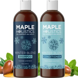 Sulfate Free Hard Water Shampoo and Conditioner - Hard Water Hair Treatments of Product and Minerals with Five Mint Essential Oils for Replenishing Hydration and Hair Shine - Paraben & Cruelty Free
