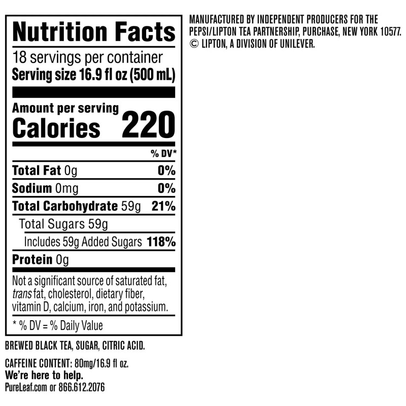 Pure Leaf Extra Sweet Iced Tea 16.9 oz., 18 pk.