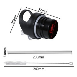 Pamtns Pack of 2 Replacement Lid Drinking Bottle Replacement Lid Straw Lid for Wide Neck Straw Lid Drinking Bottles Replacement Straw Lid Standard Mouth Water Bottle Lid Replacement Straw Lid