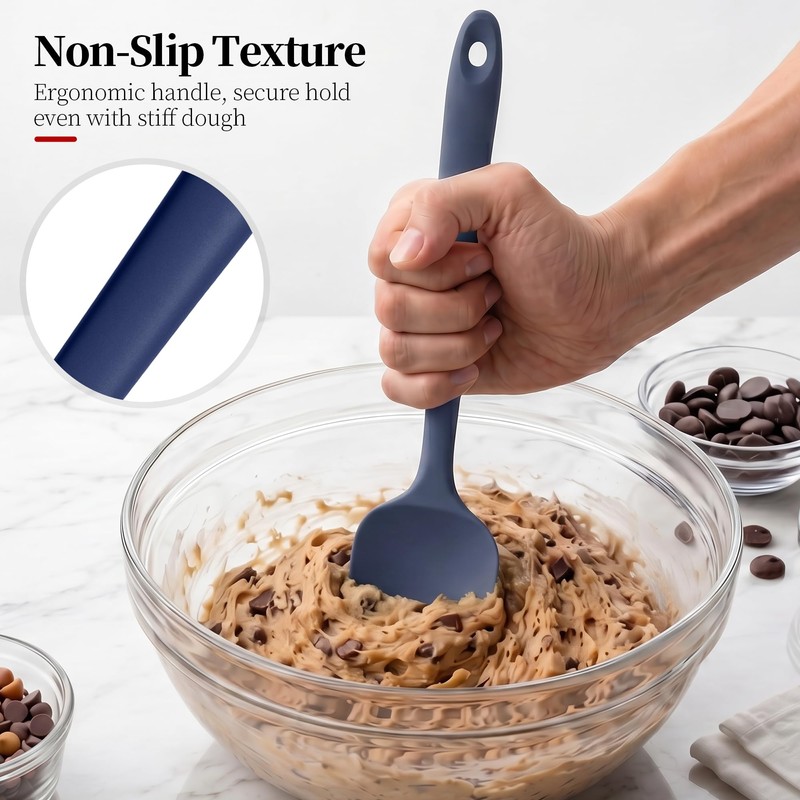 Lilybeam 600ºF Heat Resistant Silicone Spoon Spatula Set of 3,