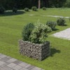 vidaXL Gabion Raised Bed - Galvanized Steel Outdoor Planter -